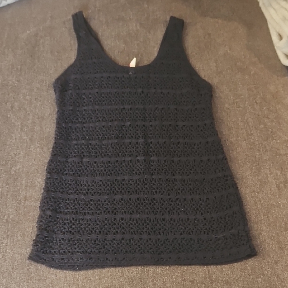 Victoria's Secret Black Crochet Cover Up
